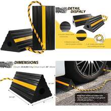 MAXXHAUL 50019 - Calza de Rueda de Goma, Paquete de 2, Color Negro(default) - Multicolor - Ver 1