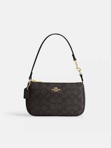 Bags For Women Women's Shouder Bag In Signature Canvas Christmas Gift For Her 2026 Valentines Gift,COACH Bags For Women Underarm Bag Use For Casual Shopping Travel School Office And Gift For Her - 黑色 - 查看 1