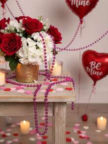 Decorațiune cu lanț de perle pentru nuntă - Potrivită pentru decorarea tivului rochiei de mireasă, ambalarea buchetului, crearea detaliilor romantice ale ceremoniei - Multicolor - Vizualizare 4