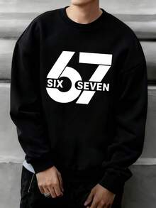 Tween Boy Casual Graphic Print Crew Neck Long Sleeve Sweatshirt, Autumn/Winter