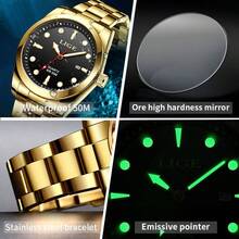 Relógios de Mergulho LIGE para Homens, Moda Militar à Prova d'Água, Relógios de Pulso Cronógrafo de Quartzo, Relógio Esportivo de Luxo de Top para Homens