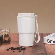 Water Tumbler, Coffee Tumbler, Smart Temperature Display, Insulated 304 Stainless Steel Tumbler, Water Tumbler With External Strap - White - View 3