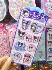 3D Cartoon Stickers - Cute Purple Dog, Pink Melon, Yellow Pudding, Pink Kitty, Purple Bunny, Kuro Family, Shaking Water Stickers, Children's Shaking Stickers, DIY Redemption Gifts, Business Gifts, Advertising Gifts, Promotional Gifts, Welfare Gifts, Holiday Gifts - Multicolor - View 7