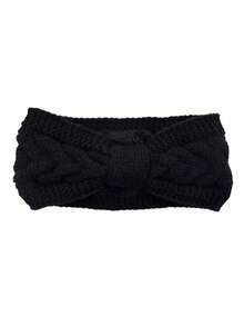 1 pieza Diadema calentadora de orejas para mujer, diadema de punto gruesa y suave forrada térmicamente para el invierno, orejeras, accesorios para el cabello de mujer, elegantes bandas para el cabello - Multicolor - Ver 3