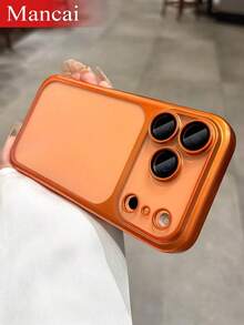 Frosted Galvanized Phone Case, Translucent Anti-Fingerprint PC Case, Compatible With IPhone 17 Pro Max/17 Pro/17 - Orange - View 10