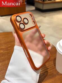 Frosted Galvanized Phone Case, Translucent Anti-Fingerprint PC Case, Compatible With IPhone 17 Pro Max/17 Pro/17 - Orange - View 3