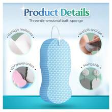 Magic Exfoliating Bath Sponge, Magic Exfoliating Body Scrubber Skin Friendly & Reusable For Adults Women And Men - Multicolor - View 3