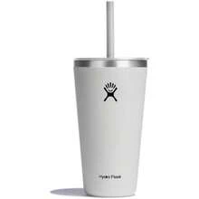 Flask - Tapa de popote, taza de viaje aislada, taza de café de acero inoxidable, 28 onzas, color blanco(Tapa con pajita Blanco) - Multicolor - Ver 1