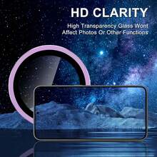 1 pieza Protector de lente de cámara para Samsung Galaxy A37/A57, película protectora de lente de ojo de águila con posicionamiento de protección de cámara, resistente a los arañazos 9H, múltiples opciones de color, protector de lente de ojo de águila con patrón CD, HD claro, resistente a los arañazos, tacto sensible, ajuste preciso, fácil instalación, protección duradera para teléfonos inteligentes. - transparente - Ver 3