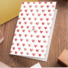 Creative Valentine's Day Greeting Card: Whimsical Valentine's Day Card, Adorned With Watercolor Red Hearts And "I Love You" Text - Anniversary Card, For Husband, Wife, Boyfriend, Girlfriend And Best Friend - High-Quality Card With Envelope (12x17 Cm) / (4.72x6.7 In) - Multicolor - View 7