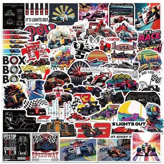Racing Car Sticker Graffiti Scooter Waterproof Decals DIY Phone Back Card Water Bottle Tablet.