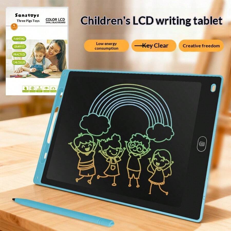 Tableta de escritura LCD de 8.5/10/12 pulgadas, pizarra de dibujo reutilizable adecuada para el hogar, la escuela y la oficina, bloc de notas para escritura y bocetos borrables, herramienta educativa para escritura y dibujo creativos, regalo del Día de San Valentín (adecuado para adultos y estudiantes), regalo de vuelta a clases - Multicolor - Ver 1