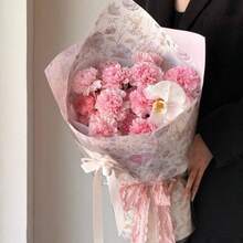 1/10pcs - Valentine's Day Bouquet Wrapping Paper, Valentine's Dream Garden Floral Paper, Thickened Waterproof And Tear-Resistant Art Paper, Flower Wrapping Material Paper, White Lace Ribbon, DIY Bouquet Gift Wrapping Ribbon - Multicolor - View 6