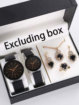 6 st/set Moderiktiga Unisex Parbälten & Klockor Set