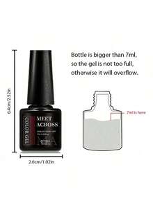 MEET ACROSS 5支装酒红色凝胶指甲油套装，持久耐用，不含铅、HEMA和TPO，7毫升半永久可卸UV凝胶指甲油，适用于圣诞美甲、DIY美甲设计，可用于各种装饰，美甲沙龙和家庭美甲用品套装。 - 彩色 - 查看 11