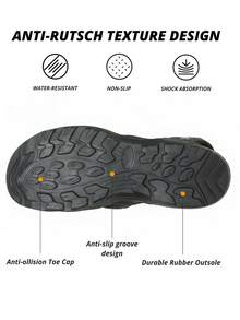 CAMEL CROWN 男士防水徒步凉鞋，闭趾涉水凉鞋，运动凉鞋，夏季凉鞋，沙滩凉鞋，户外休闲凉鞋