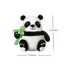 1Set Animal Crochet Kit For Beginners, Beginner Crochet Kit For Adults With Step-By-Step Video Tutorials, Panda DIY Crafts For Adults, Birthday Valentine's Day Halloween And Christmas Gifts, Cute Funny Home Decorative Ornaments - Panda - View 4