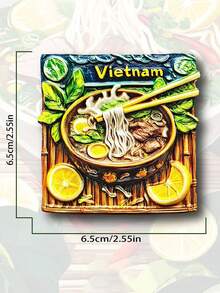 1pc Thailand & Vietnam 3D Fridge Magnet, Travel Souvenir Home Decor Refrigerator Magnet - Multicolor - View 19