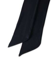 Sedessea Bandeau Halter Backless Crop Top With Bowknot - Black - View 6