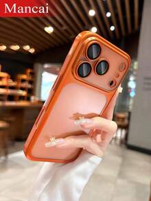 Frosted Galvanized Phone Case, Translucent Anti-Fingerprint PC Case, Compatible With IPhone 17 Pro Max/17 Pro/17 - Orange - View 2