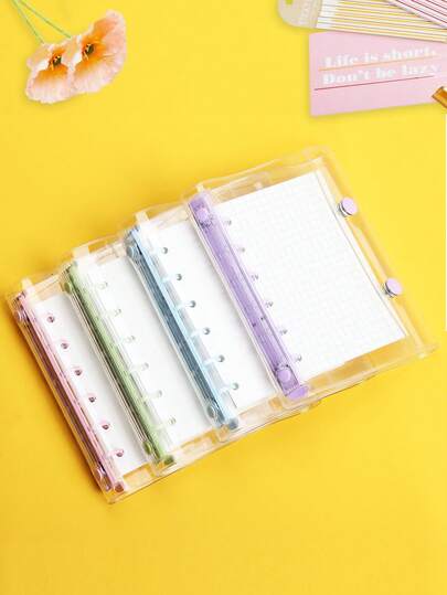 A7彩色透明活页夹，透明彩色贴纸簿，多功能活页夹，活页夹封面，卡片夹，印章簿，贴纸簿，透明贴纸簿活页夹，可定制计划贴纸簿