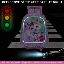 3件套女童拉杆背包，儿童拉杆书包 - Fox And Uni 带轮小学书包 - 拉桿背包 - 查看 6