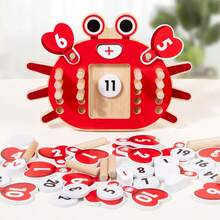 Children's Crab Counter Training Infant Cognitive Numerical Ability And Thinking Ability Wooden Intelligence Toy Christmas Gift - Multicolor - View 8