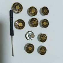 10pcs Adjustable Detachable Seamless Bronze Jeans Buttons - Durable And Easy To Use, Suitable For Denim Clothing, Pants And Accessories | Adjustable Buttons | Long-Lasting - Bronze - View 11