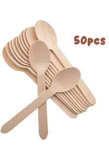 10-100 PCS Custom Personalized Dessert Spoon Engraved Your Idea,Text,Personalized Ice Cream & Coffee Spoons, Perfect For Weddings, Christmas, Valentine's Day, Graduations - High-Quality Bamboo Wooden Party Tableware,Multi-Functional,Durable,Ornamental,Reusable,Exquisite,Stylish,High-Quality,Colorful,Modern,Custom,Personalized,Unique,Home Refresh,Customized Dinnerware