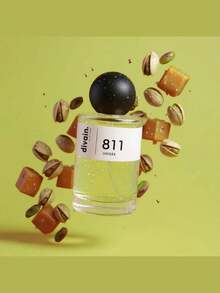 Perfume unisex divain. Caramel Pistachio - Fragancia oriental gourmand con notas de pistacho caramelizado y almendra, corazón de jazmín y heliótropo, y fondo adictivo de caramelo, vainilla, sal y sándalo. Ideal para días fríos, ofrece confort sensorial y un aroma dulce, envolvente y adictivo. - divain. Caramel Pistachio - Ver 3