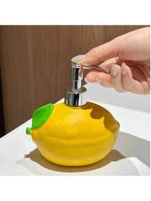 1pc Creative Lemon Shaped Pump Bottle, Suitable For Bathroom Shampoo, Body Wash, Hand Soap Refill Bottle, Home Decor, Surprise Gift For Friends - Multicolor - View 7