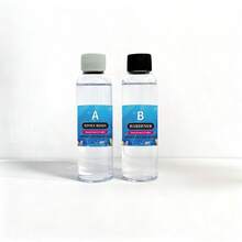 مجموعة غراء إيبوكسي شفاف AB بحجم 240مل/500مل/1000مل، نسبة خلط 1:1، شفافية عالية، جفاف سريع، خالي من الفقاعات، مقاوم للاصفرار، سطح ناعم، مناسب لأعمال الفن DIY كطاولة النهر والصب في المجوهرات وغيرها