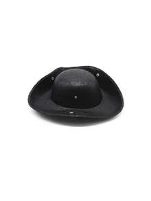 1 pieza Sombrero de pirata estilo marinero unisex, sombrero tricornio, sombrero de capitán de moda, adecuado para disfraces de actuación, sombreros divertidos, accesorios de juego de roles de mascarada - Sombrero pirata - Ver 8