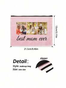 个性化定制姓名化妆包，可印制家人朋友照片的定制手提袋，独特设计（照片、风景、插画），定制趣味圣诞礼物，朋友主题生日/新娘送礼会礼物