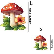 1pc/2pcs/3pcs Durable Long-Lasting Heat Transfer Mushroom Patches, For DIY T-Shirts, Sweatshirts, Jeans, Hoodies, Backpacks, Jackets, Handbags, Pillows