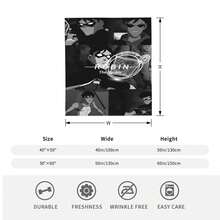 Young Merch Justice Throw Blanket Warm Blankets Breathable Air Conditioner Blanket For Car Classic Outdoor Blankets For Picnic For All Season - Black - View 6