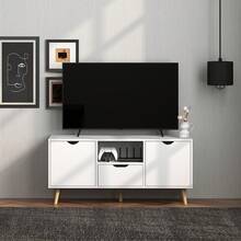 HOMCOM Suportes para TV e Centros de Entretenimento - Branco - Ver 9