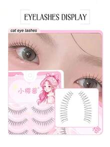 5 Pairs Cartoon Eyelashes, Natural Transparent False Eyelashes, Eyelash Extension, Curly & Soft, Beauty, Daily Makeup And Asian Makeup