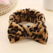1/2/3Pcs Spa Headband For Washing Face Wristband Set,Skincare Headband And Wristband Set Headband Skincare Bathroom Wristband, Leopard Print Headband, Soft Bow Hair Band Skincare Headbands For Washing Face Women - Multicolor - View 12