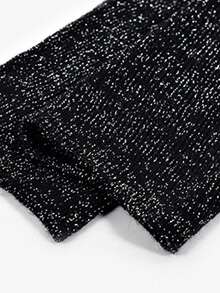 3双/6双随机女士袜子，秋冬款，闪亮银线，时尚优雅中筒袜 - 彩色 - 查看 9