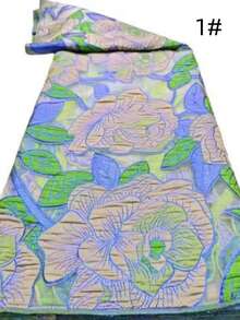 Yard 1/Yard 5 French Embroidery Jacquard Lace Fabric, The Latest African Gold Jacquard Lace In 2026, High-Quality Nigerian Women's Gliding Lace, Artistic Handmade Wedding Party Dress Supplies Elegant Brocade African Brocade Jacquard Lace Fabric Can Only Be Washed By Hand, Floral Patterns - Multicolor - View 20