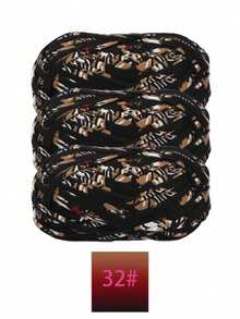 Polyester Ribbon Yarn Bundle, 300g Pack Of 3, Multi-Color Variegated Self-Striping Ombre - For DIY Crochet Slippers, Bags, Storage Baskets Crafting - Multicolor - View 18