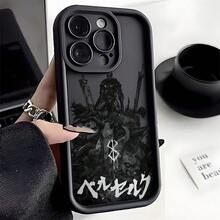 Funda de teléfono  New Popular Anime Character Berserks adecuada para Apple para iPhone 17, Air 16, 15, 14, 13, 12, 11 Pro Max, X, XR, XSMAX, 8, 7 Plus, con una carcasa suave y elegante con protección de lente en forma de escalera, funda de teléfono con cordón. - Negro - Ver 2