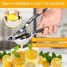 Heavy Duty Stainless Steel Manual Citrus Juicer - Efficient Lemon, Lime, Grapefruit Press With Sharp Blades, Easy Clean Design - Suitable For Commercial And Home Kitchens - Ideal Kitchen Gift For Cooking, Bartending, Cafes - Durable Citrus Juice Tool, Lemon Squeezer, Bartending Accessories, Ergonomic Handle, Sturdy Structure, Ideal For Cafe Owners, Bar Accessories, Handheld Tool, High-Quality Metal, Professional Chef's Special - 銀色 - 查看 7