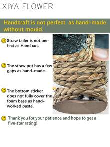 3/6件套人造迷你多肉植物盆栽套装，编织草绳花盆，直径5.5厘米/2.16英寸，饰以海藻绳，PE材质。适用于桌面装饰、学生宿舍和办公室装饰。人造植物盆栽套装，可用于家居装饰、景观装饰、派对和节日装饰、生日派对装饰。 - 彩色 - 查看 12