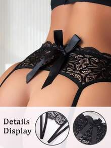 Sexy Lingerie Lace With Bowknot Ladies' Erotic Underwear