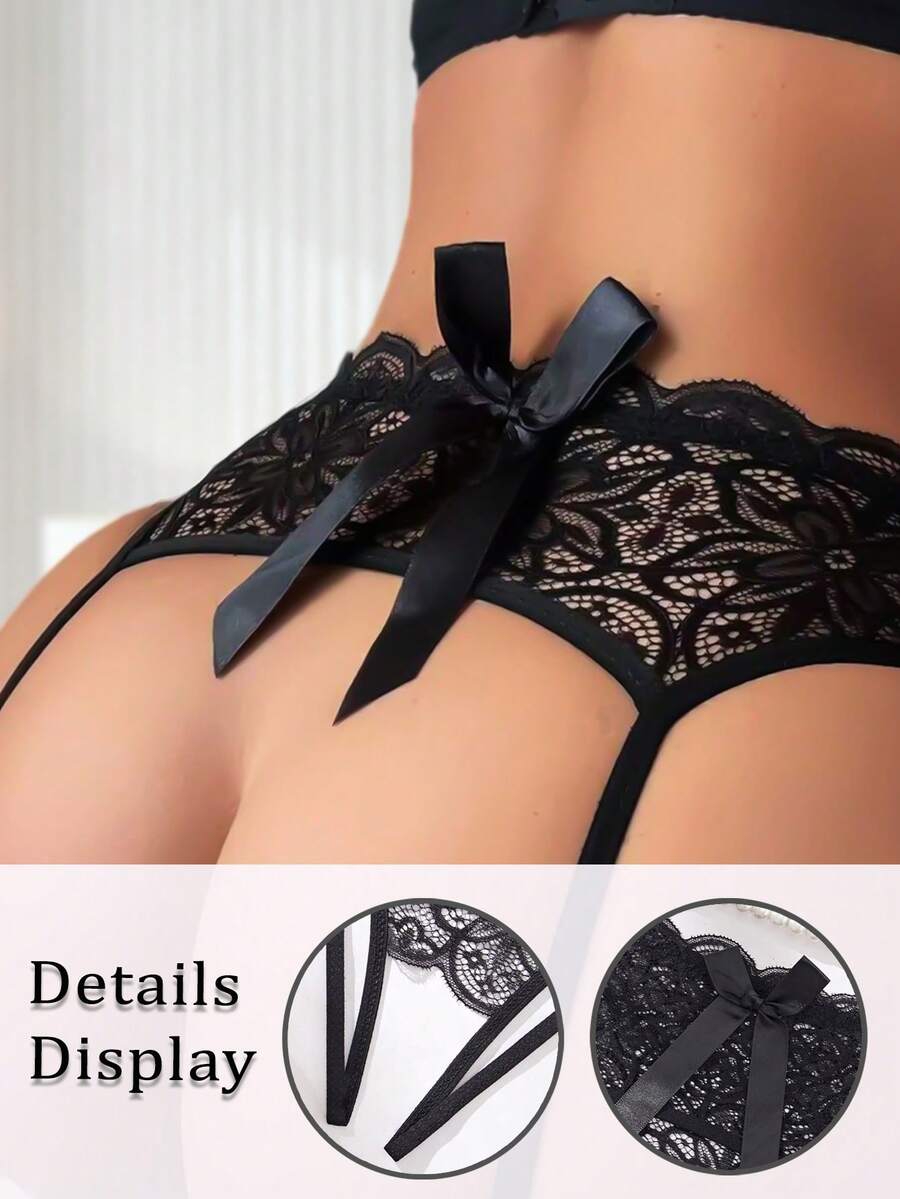 Sexy Lingerie Lace With Bowknot Ladies' Erotic Underwear