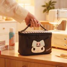 1个时尚简约可爱卡通化妆包，大容量高品质化妆盒，旅行便携 - 彩色 - 查看 3