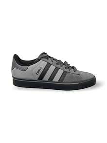 Adidas Campus Vulc 男士运动鞋 透气吸汗 轻便 弹性好 纯色 Logo 易于清洗 多功能 运动户外跑步 日常上学 灰色/黑色 JQ6359 - 灰色/黑色 - 查看 3