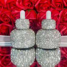 1/2 chai tinh dầu thủy tinh 30ml đính đá lấp lánh tinh tế có ống nhỏ giọt, chai đựng mỹ phẩm có thể tái sử dụng, thích hợp để bảo quản và làm quà tặng tinh dầu, thiết kế sang trọng, bao bì chăm sóc da kích thước du lịch, quà tặng sáng tạo, thích hợp cho bãi biển, kỳ nghỉ, tựu trường, cắm trại, nước hoa mini cho nam và nữ, phụ kiện du lịch - Nhiều màu - Xem 9